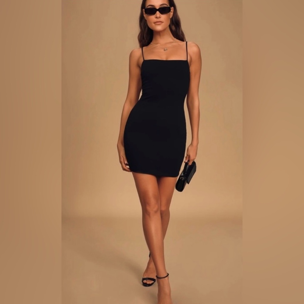 Lulu's Black Bodycon Mini Dress